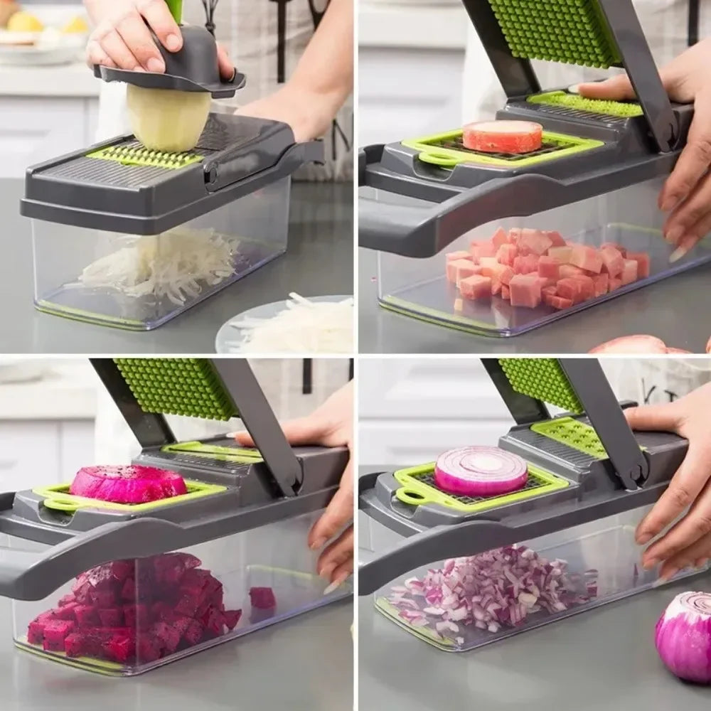 Multifunctional Vegetable Chopper – 14/16 in 1 Kitchen Tool