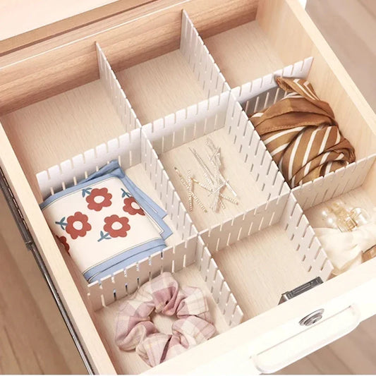 4/8pcs Adjustable Drawer Dividers – Closet & Drawer Organizer